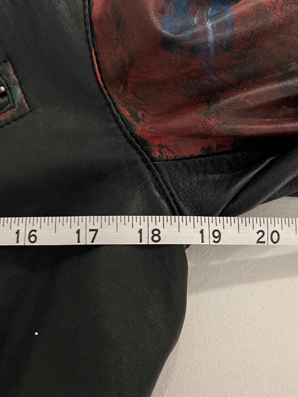 Zara Women M Ltd Edition Leather Battle Jacket Moto Studded Patchwork Cropped - Picture 14 of 16